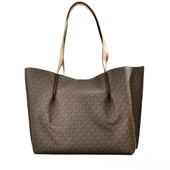 FLASH SALE! Michael Kors Emilia Large Brown East West Bucket Tote Bag,Authentic - Picture 3 of 3